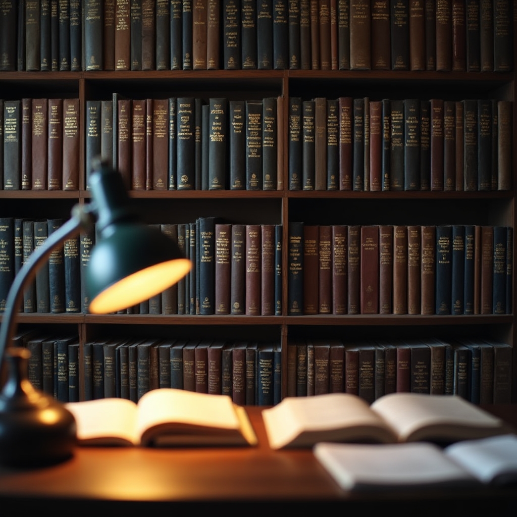 Fachbücher zur Rentenversicherung in einem Büroregal